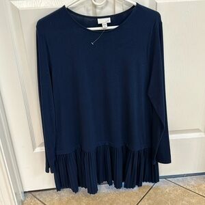 J Jill long sleeved shirt with ruffle